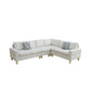 Ainehome Beige Flannel 4-Piece Modular Sofa Set