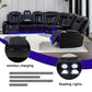 Ainehome Black Leather Power Reclining Sectional Sofa with Storage & Wireless Charging