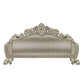Sorina - Sofa With 7 Pillows - Velvet, Fabric & Antique Gold