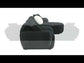 Lucifer - Sectional Sofa With 3 Pillows - Black Shimmer Chenille
