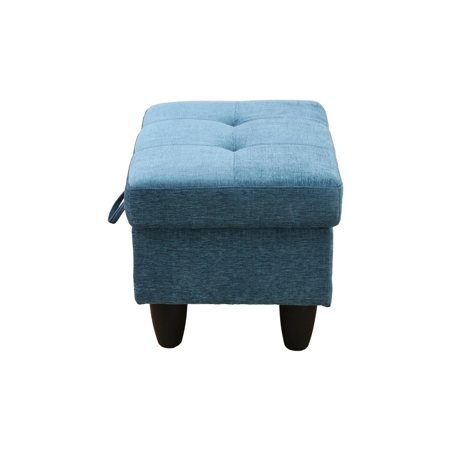 Ainehome Blue Flannel Modular Sofa with Storage Ottoman