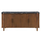 Estella - Server With Marble Top - Black Natural Marble Top & Walnut