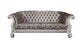 Versailles - Sofa With 7 Pillows - Ivory Fabric & Bone White