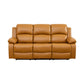 Ginger Recycled Leather 3-Piece Couch Living Room Sofa Set