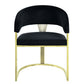 Fallon - Side Chair - Black Velvet & Mirrored Gold