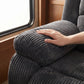 Ainehome 68" Manual RV Loveseat Recliner with Storage Console - Breathable & Mold-Proof Fabric Replacement Sofa for Class A, C Motorhomes and Travel Trailers - Dark Grey