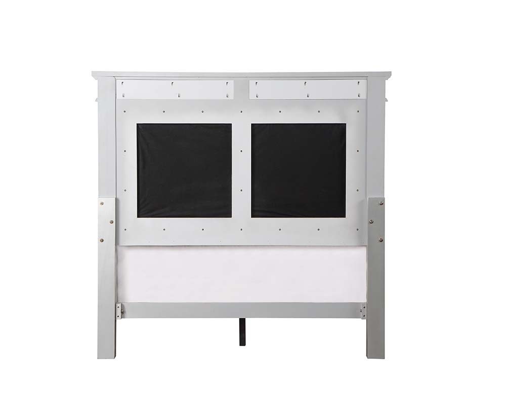 Varian - Twin Bed - Burgundy Velvet, Silver & Mirrored