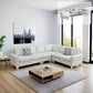 Ainehome Beige Flannel 4-Piece Modular Sofa Set