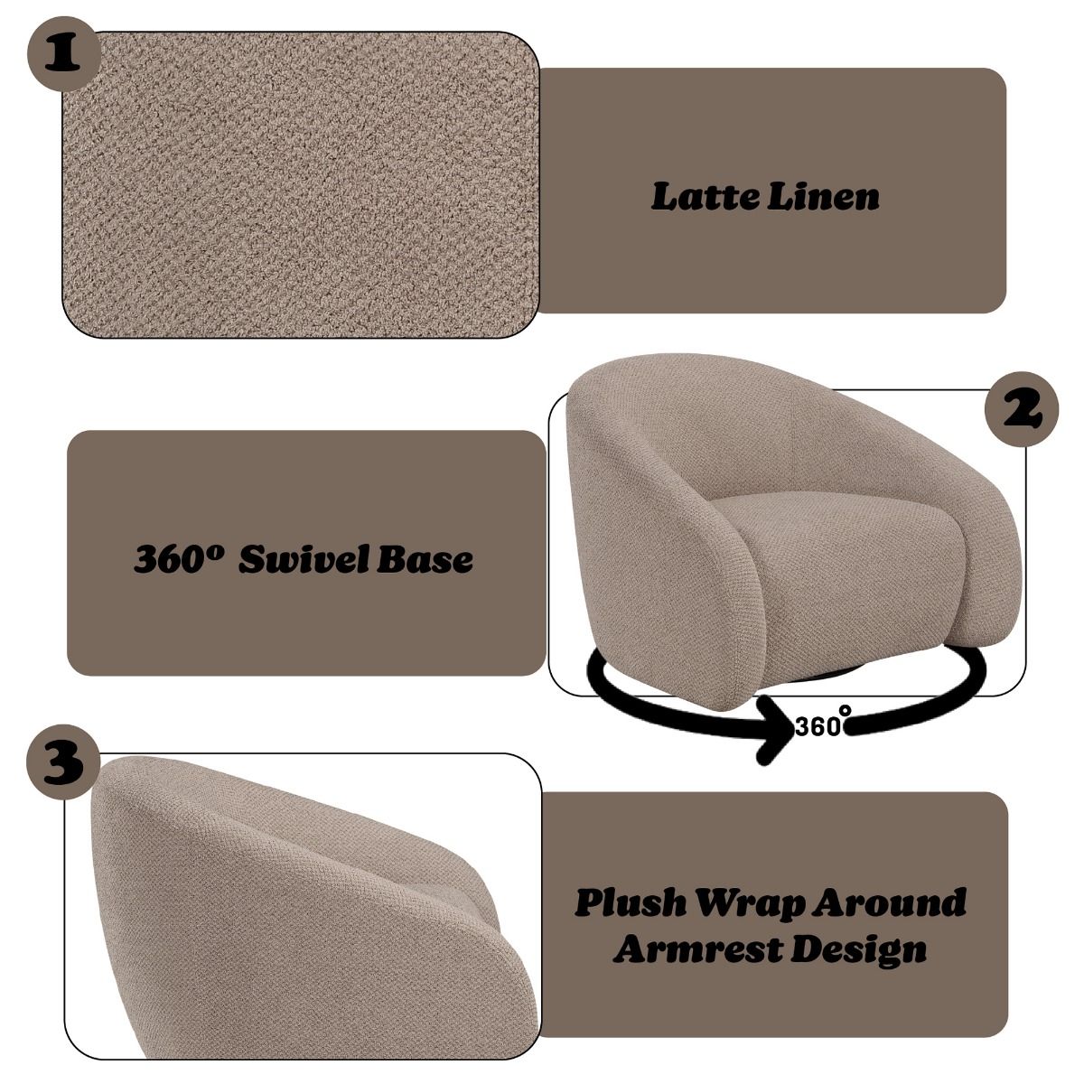Zoey - Accent Chair With Swivel