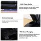 Ainehome Black Leather Power Reclining Sofa Set with Smart Storage & Wireless Charging