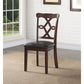 Ingeborg - 5 Piece Dining Set - Black Synthetic Leather & Espresso