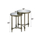 Aditya - Nesting Table - Mirrored & Antique Brass