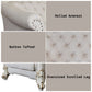 Vendome II - Chair With 2 Pillows - Two Tone Ivory Fabric & Antique Pearl