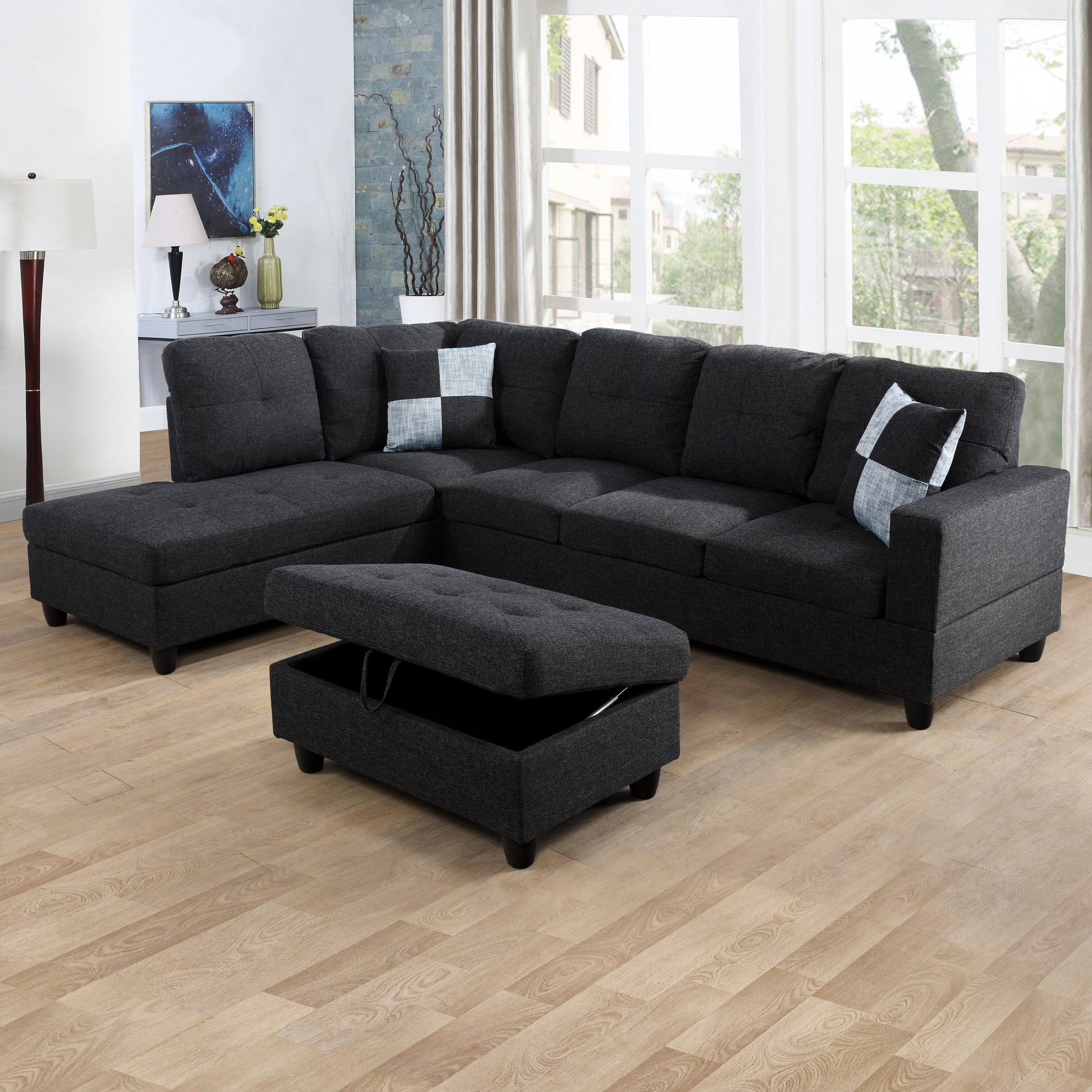 Black Grey sectional