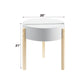 Bodfish - End Table - White & Natural