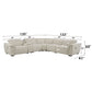Dayana - Power Motion Sectional Sofa - Beige Boucle