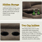 Ainehome Cinema 3-Piece Peanut Color Textured Reclining Sofa Set