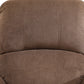 Ainehome Cinema 3-Piece Plush Brown Microfiber Reclining Sofa Set