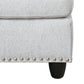 Ainehome 97.5" Wide Grey White Flannel 3-Piece Sofa Living Room Sofa Set