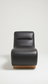 Contoured Leather Lounge Chaise