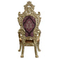 Bernadette - Arm Chair (Set of 2) - Pattern Fabric & Gold