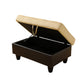 Ainehome Beige & Brown Lint And PVC Modular Storage Ottoman