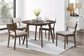 Rex - 60" Counter Height Table - Walnut Brown