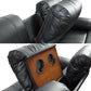 Ainehome Cinema 3-Piece Black Faux Leather Manual Reclining Sofa Set