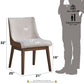 Ginny - Side Chair (Set of 2) - White Boucle, Brown Velvet & Walnut