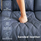 Ainehome Blue Gray Sanded Leather 5-Seater Power Reclining Sofa Set with Smart Features