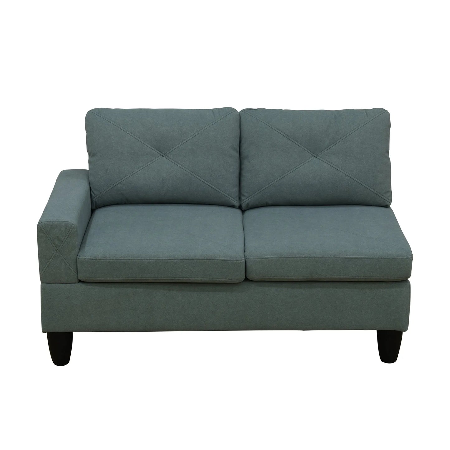 Ainehome Dendrobium Green Calico 4-Piece Modular Sofa Set