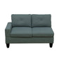 Ainehome Dendrobium Green Calico 4-Piece Modular Sofa Set