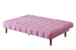 Yolandi - Adjustable Sofa - Pink Velvet & Dark Walnut