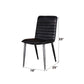 Hosmer - Side Chair (Set of 2) - Black Top Grain Leather & Antique Black