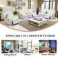 Ainehome White Leather Power Reclining Sofa Set with Smart Consoles & 170° Recline
