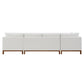 Valiant - Sectional Sofa With 4 Pillows - Ivory Chenille