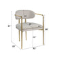 Zayn - Arm Chair (Set of 2) - Beige Chenille & Gold