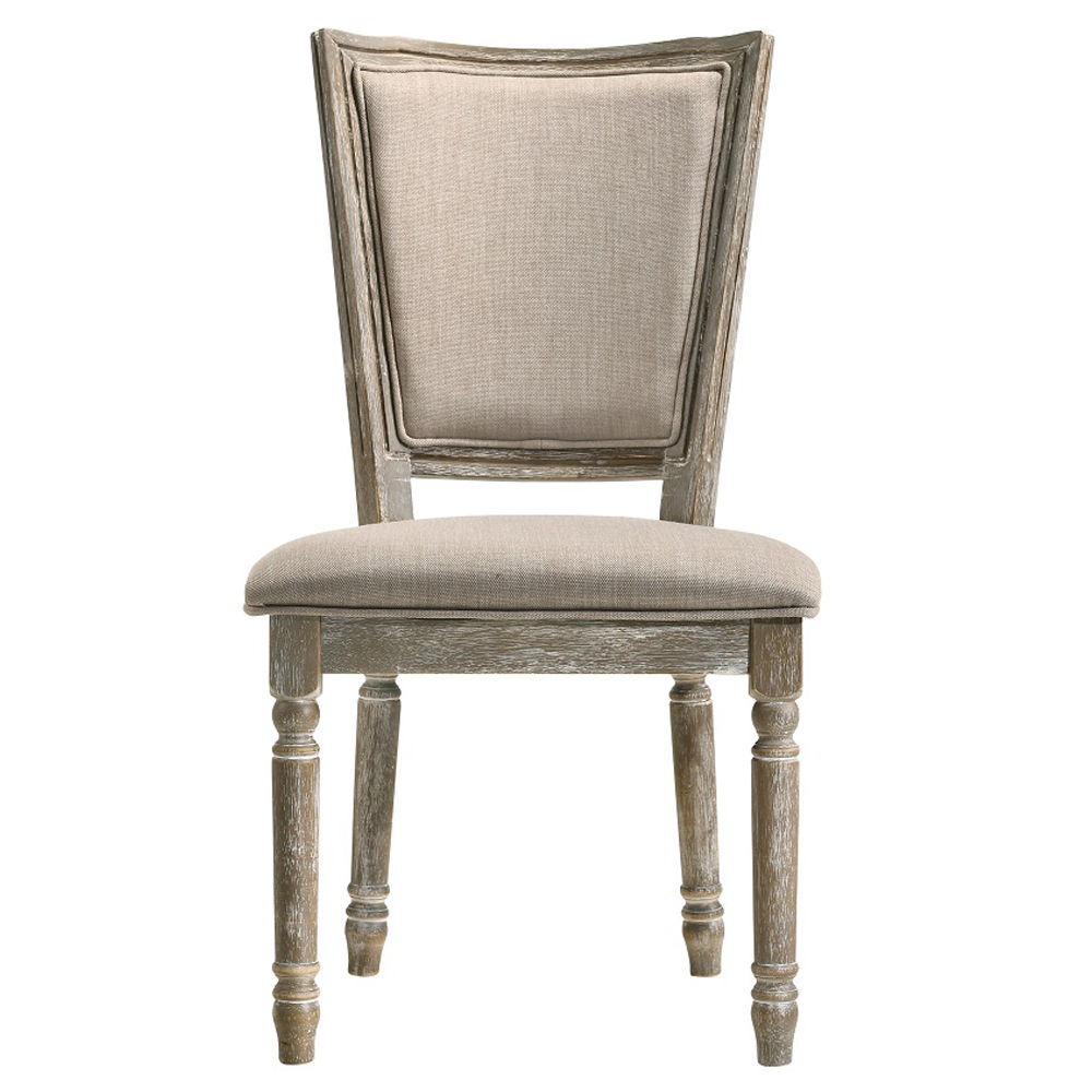 Gabrian - Fabric Side Chair (Set of 2) - Two-Tone Beige & Reclaimed Gray