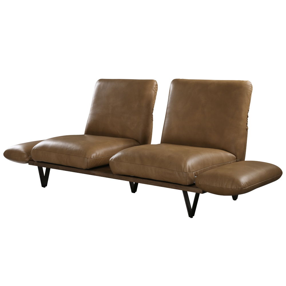 Narech - Sofa With Swivel - Nutmeg Top Grain Leather