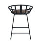 Zudora - Counter Height Chair (Set of 2) - Synthetic Leather & Black