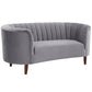 Millephri - Loveseat - Gray Velvet
