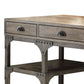 Gorden - Writing Desk - Weathered Oak & Antique Silver