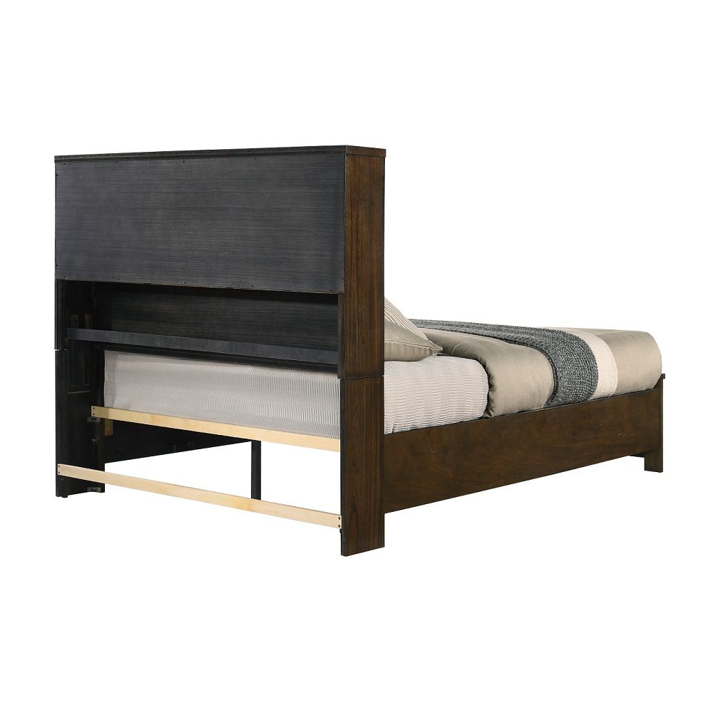 Merrilee II - Queen Bed With Storage - Oak