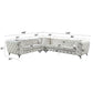 Atronia - Sectional Sofa With 4 Pillows - Beige Fabric