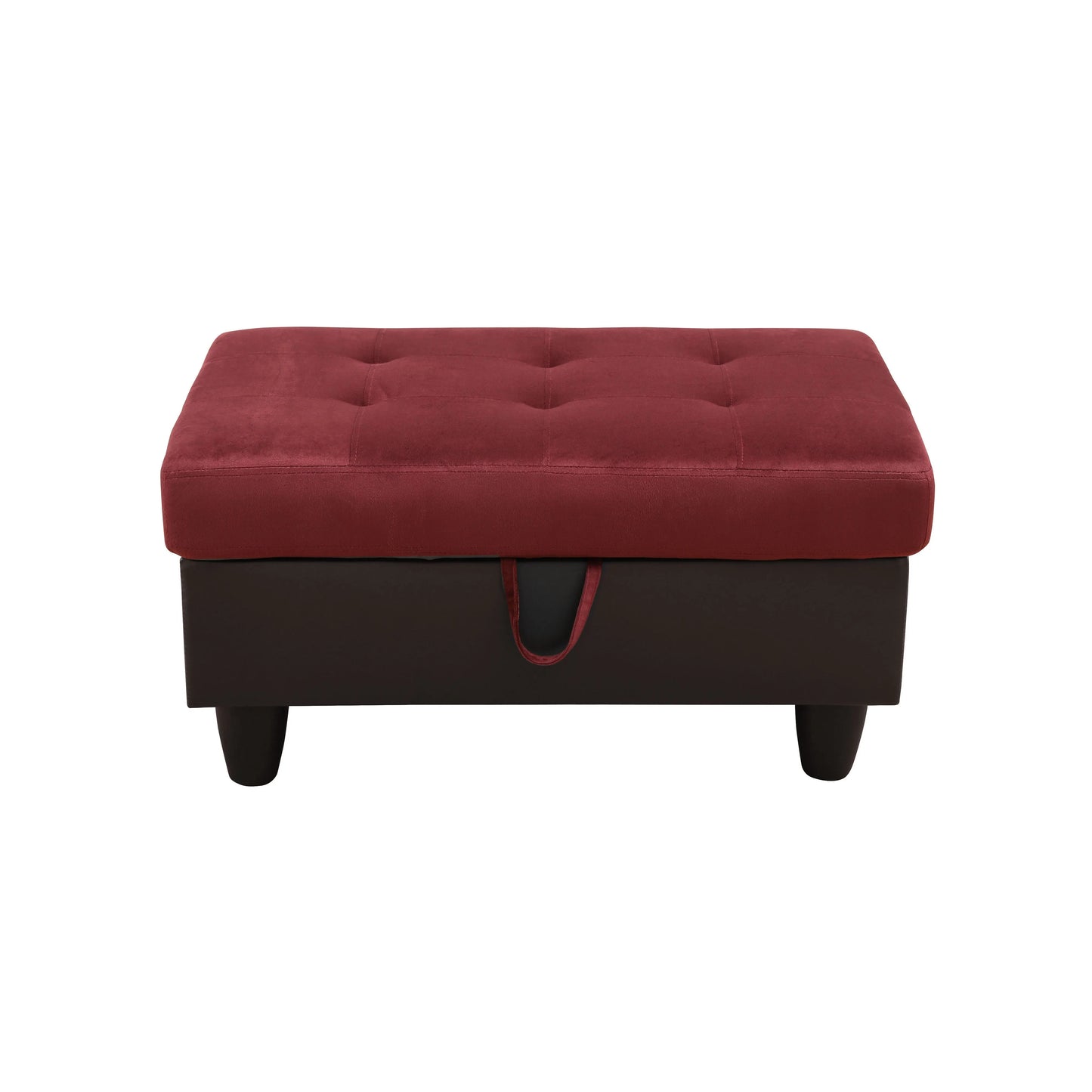 Ainehome Red Flannel & PVC Modular Storage Ottoman