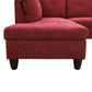 Ainehome 97" Wide Flannel L-Shaped Living Room Sectional Sofa Set