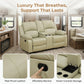Ainehome 68" Manual RV Loveseat Recliner with Storage Console - Breathable Synthetic Leather Motorhome Sofa Replacement - 67" Full Extension & 26" Door Friendly - Walnut Brown
