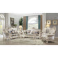 Gorsedd - Sofa With 5 Pillows - Fabric & Golden Ivory