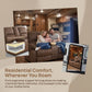 Ainehome 68" Manual RV Loveseat Recliner with Storage Console - Breathable Tech-Fabric Motorhome Sofa Replacement - 67" Full Extension & 26" Door Friendly - Brown