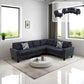 Ainehome Dark Grey Flannel 4-Piece Modular Sofa Set